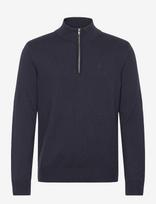 Abercrombie & Fitch - Long Sleeve Icon Quarter Zip - Megztinis su užtrauktuku - Tamsiai mėlyna