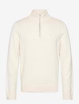 Abercrombie & Fitch - Long Sleeve Icon Quarter Zip - Megztinis su užtrauktuku - Kreminė spalva