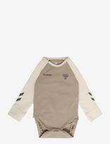 Hummel - Hmlmini Triple Logo Body L/S - Marškinėliai ilgomis rankovėmis - Chaki spalva