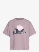 Hummel - Hmljr Boxy Graphic T-Shirt S/S - Marškinėliai trumpomis rankovėmis - Violetinė