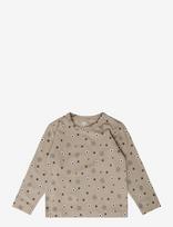 Hummel - Hmlmini Aop T-Shirt L/S - Ilgarankoviai marškinėliai - Smėlio