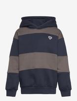 Hummel - Hmljr Loose Stripe Hoodie Bee - Džemperis - Tamsiai mėlyna