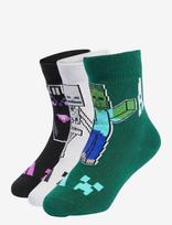 Adidas Sportswear - Lk Minecraft 3P - Kojinės - Žalia