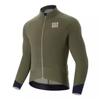 ROCKBROS YDWT014 Žiemos dviračių striukė su dvigubu sluoksniu ir vilna, XXL, žalia