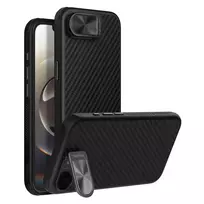 Nillkin CarboProp Magnetic Case with Camera Cover and Kickstand for iPhone 16e / 17e - Black