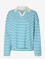Selected - Slfmilly Ls Polo - Marškinėliai ilgomis rankovėmis - Mėlyna