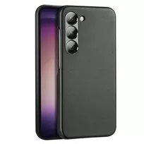 Dux Ducis Grit Dėklas Samsung Galaxy S23+ - Elegantiškas Dirbtinės Odos Užvalkalas - Juodas