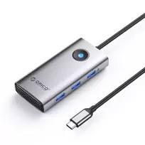 ORICO PW11 USB-C Docking Station 6-in-1, 3x USB-A 3.0, 1x USB-C PD 100W, 1x HDMI 4K 30Hz, 1x RJ45 2.5G Ethernet, Grey