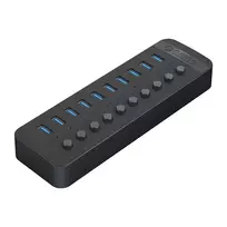 ORICO CT2U3-10AB 10-Port USB 3.0 Hub su atskirais jungikliais - Juoda