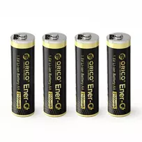 ORICO Ener-G EG5C 1.5V 2100mWh Įkraunamos AA LiPo Baterijos su USB-C Įkrovimo Kabeliu, 4 vnt.