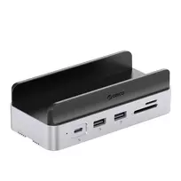 ORICO MiniDock 10-in-1 USB-C Docking Station su M.2 NVMe/SATA SSD lizdu - Sidabrinis