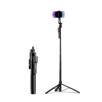 ORICO SPM215 Selfie Stick Tripod su Bluetooth 5.2 nuotoliniu valdymu, 360° sukimu, 1/4 colio trikojo laikikliu, išsiplečia iki 72 cm, juoda