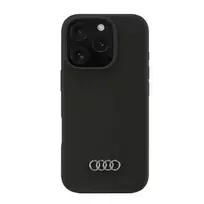 Audi Silikoninis Dėklas Apple iPhone 16 Pro 6.3 inch Juodas Kietas Nugarėlės Dangtelis AU-LSRIP16P-Q3/D1-BK