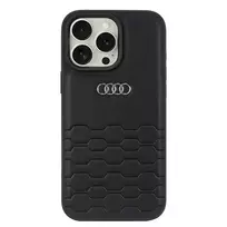 Audi Synthetic Leather Hard Case for Apple iPhone 16 Pro Max 6.9 inch - Black
