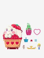 Polly Pocket - Polly Pocket   Strawberry Bunny Basket Compact - Žaidimų rinkiniai - Balta