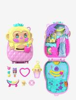 Polly Pocket - Polly Pocket   Pineapple Monkey Colada Compact - Lėlių namas - Rožinė