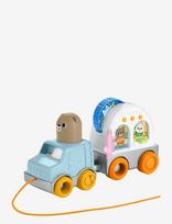 Fisher-Price - Friendship Forest Pull-Along Camper Vehicle Baby & Toddler Activity Toy - Traukiamas žaislas - Mėlyna