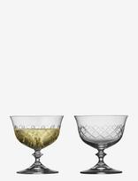 Lyngby Glas - Champagne Coupe Eaton 2 Pcs - Šampano taurės - Nude