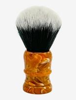 Parker - Parker Marbled Yellow Resin Handle - Tuxedo Knot Synthetic Bristle Brush "Solar Storm" - Skutimosi šepetėlis - Geltona