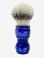 Parker - Parker Iridescent Blue Resin Handle Synthetic Bristle Brush - "Blue Storm" - Skutimosi šepetėlis - Mėlyna