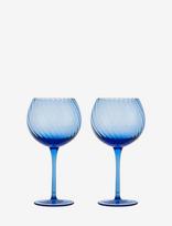 Byon - Wine Glass Opacity 2Pcs/Set - Raudonojo vyno taurės - Mėlyna