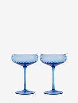 Byon - Champagne Saucer Opacity 2Pcs/Set - Šampano taurės - Mėlyna