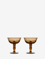 Byon - Italian Coupe Opacity 2Pcs/Set - Šampano taurės - Ruda