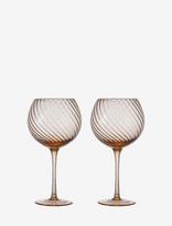 Byon - Wine Glass Opacity 2Pcs/Set - Raudonojo vyno taurės - Koralinė spalva