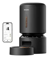 PETLIBRO Granary Wi-Fi automatinis gyvūnų ėdiklis, 5L, išmanus maisto daviklis katėms ir šunims, valdymas programėle, 10 šėrimų per dieną, balso įrašas, nerūdijančio plieno dubuo, juodas
