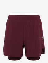 ICANIWILL - Essential Cardio 2-In-1 5'' Shorts M - Treniruočių šortai - Burgundiška splava
