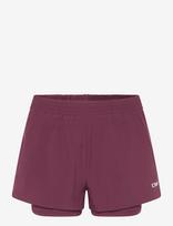 ICANIWILL - Mirage Cardio 2-In-1 Shorts W - Treniruočių šortai - Burgundiška splava