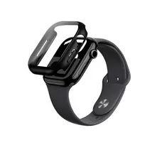 Amazingthing Radix Glass dėklas su grūdintu stiklu, skirtas Apple Watch 46mm, juodas