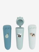 Done By Deer - Silicone Ice Pops 3-Pack Dotti Blue - Maisto maišelis - Mėlyna