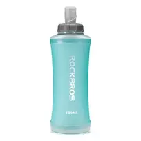 ROCKBROS Soft Flask 500 ml šviesiai mėlynas - sulankstomas TPU bėgimo vandens butelis