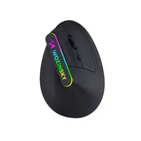 WOZINSKY WMG-1164 belaidė vertikali ergonomiška žaidimų pelė 3600 DPI RGB juoda