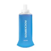 ROCKBROS Soft Flask 500 ml mėlynas - sulankstomas hidratacijos butelis bėgimui, trail bėgimui, dviračiui, žygiams