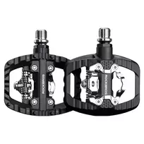 ROCKBROS PD303 hibridiniai dviračių pedalai su platforma ir SPD užraktu - juodi