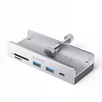 ORICO MH5PC prispaudžiamas USB-C stotelės USB 3.2 Gen 1 2x USB-A, 1x USB-C, SD/TF kortelių skaitytuvas - sidabrinis