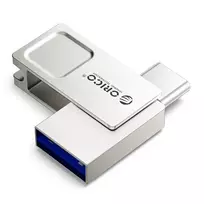 ORICO U301 128GB dviguba USB-A/USB-C atmintinė USB 3.2 Gen 1 sidabrinė