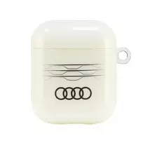Audi IML geometrinio rašto AirPods 1/2 dėklas baltas AU-IMLAP-A6/D3-WE