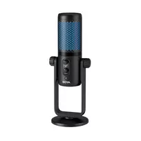 BOYA BY-PM740 belaidis kondensatorinis mikrofonas su 4 kryptinėmis diagramomis, 2,4 GHz, USB-A ir 3,5 mm, juodos spalvos