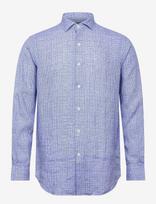 Polo Ralph Lauren - Classic Fit Plaid Linen Shirt - Lininiai marškiniai - Mėlyna