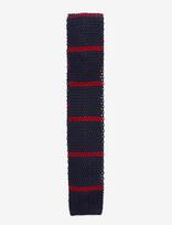 Polo Ralph Lauren - Striped Knit Silk Tie - Kaklaraištis - Tamsiai mėlyna