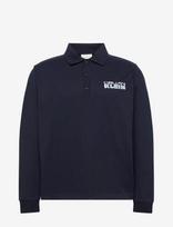 Calvin Klein Jeans - Ls Sueded Heavy Jersey Polo - Marškinėliai ilgomis rankovėmis - Tamsiai mėlyna