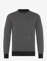 Tommy Hilfiger - Pima Ctn Cash Herringbone Crew - Apvalios apykaklės megztinis - Pilka