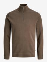 Jack & Jones - Jprblamilano Spring Knit Half Zip - Megztinis su užtrauktuku - Ruda