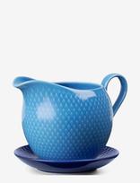 Lyngby Porcelæn - Rhombe Color Sauce Boat 67 Cl Blue - Padažų indelis - Mėlyna
