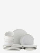 Bloomingville - Addison Dinnerware Set, White, Stoneware - Stalo serviravimo rinkinys - Balta