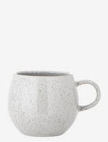 Bloomingville - Addison Mug, White, Stoneware - Kavos puodelis - Balta