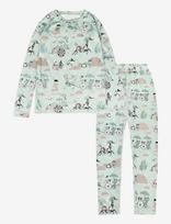 Reima - Thermal Base Layer Set, Moomin Trivsam - Pagrindinių drabužių rinkinys - Žalia